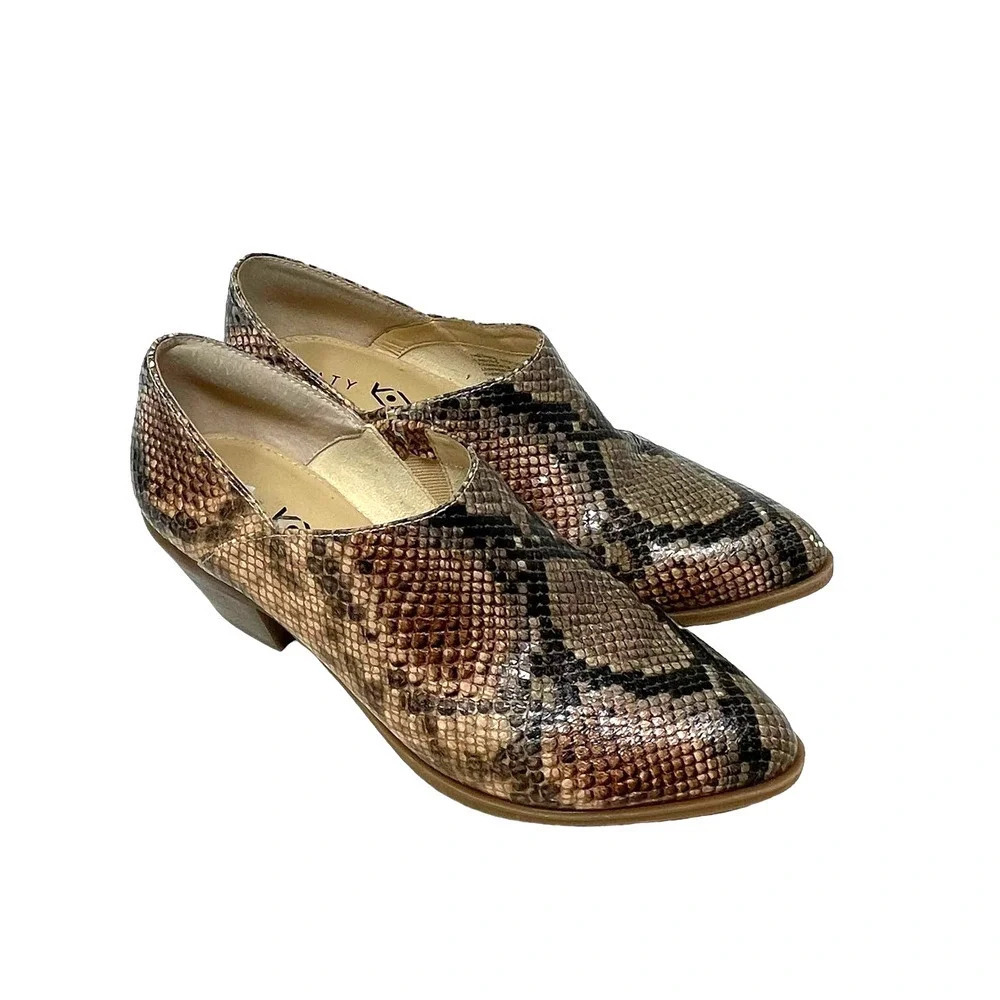 Katy Perry The Hope Brown Snakeskin‎ Print Ankle Bootie Shootie Size US 5.5